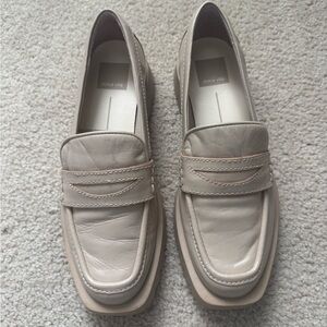 Dolce Vita Taupe Leather Penny Loafers